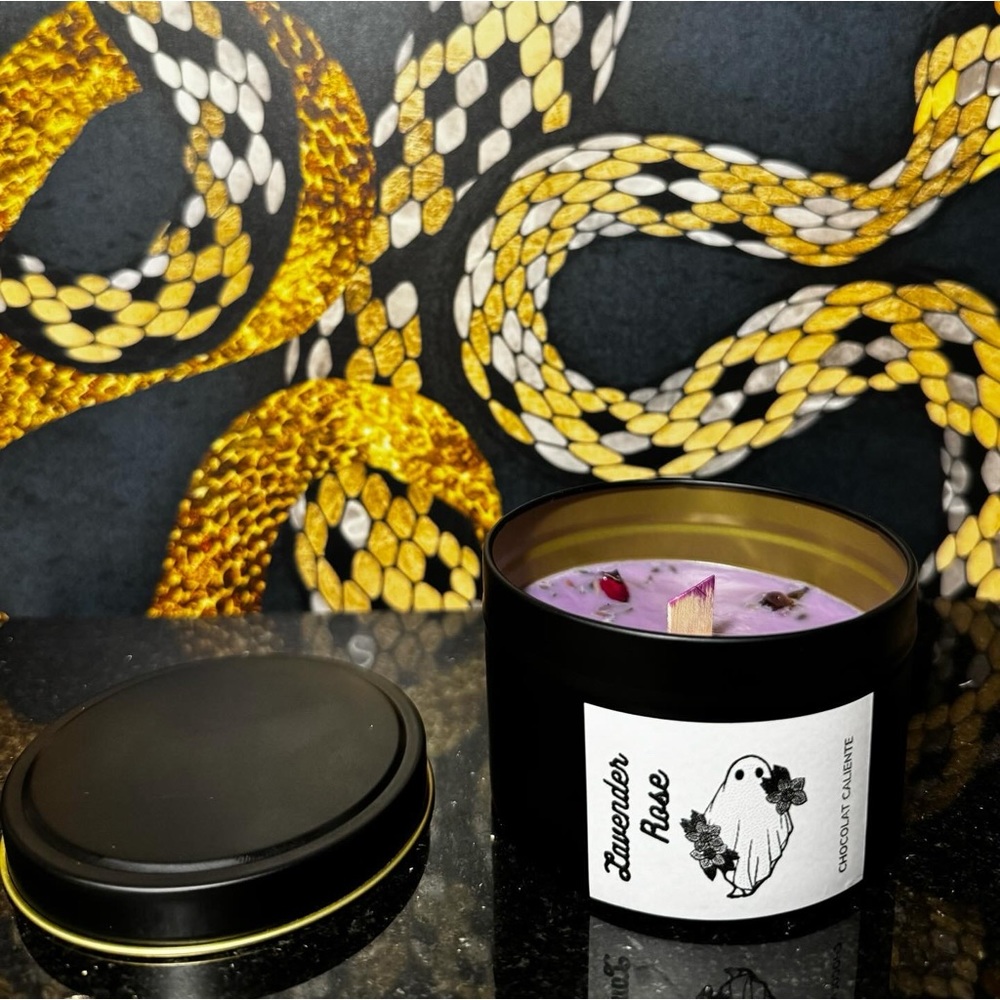 Lavender Rose Candle- this is a handmade candle.
